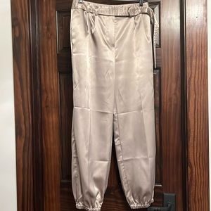 Anthropologie Maeve Satin Tan Pants Size 4